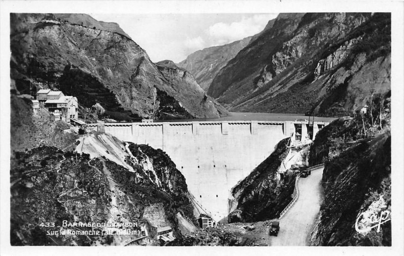 Carte postale ancienne Barrage Du Cambon Sur La Romanche