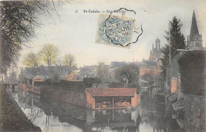 Carte postale ancienne Saint Calais Sur L'Anille à Saint-Calais