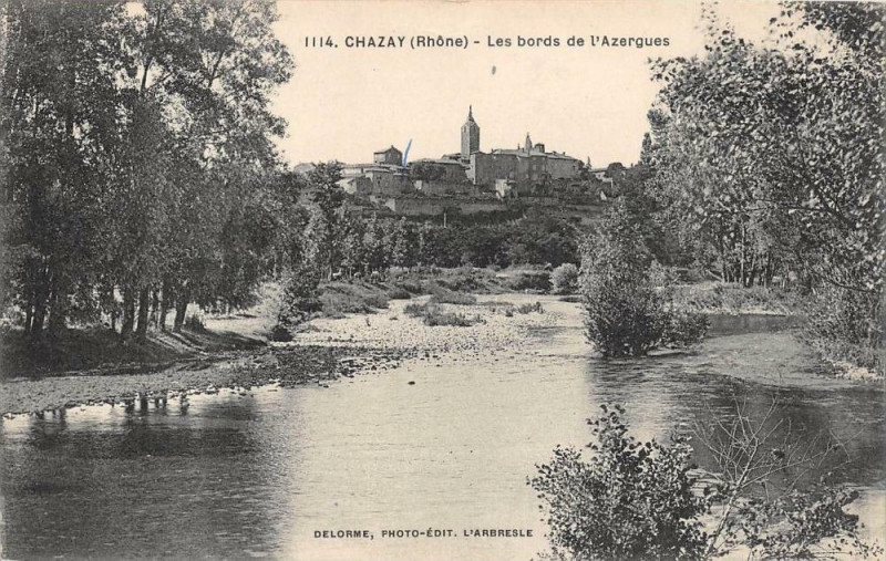Carte postale ancienne Chazay Les Bords De L'Azergues