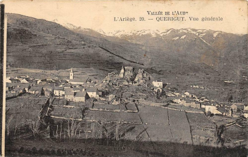 Carte postale ancienne Querigut Vue Generale à Quérigut