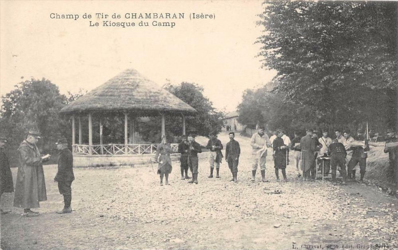 Carte postale ancienne Champ De Tir Chambaran Le Kiosque Du Camp