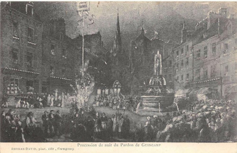 Carte postale ancienne Procession De  Nuit Du Pardon De Guingamp à Guingamp