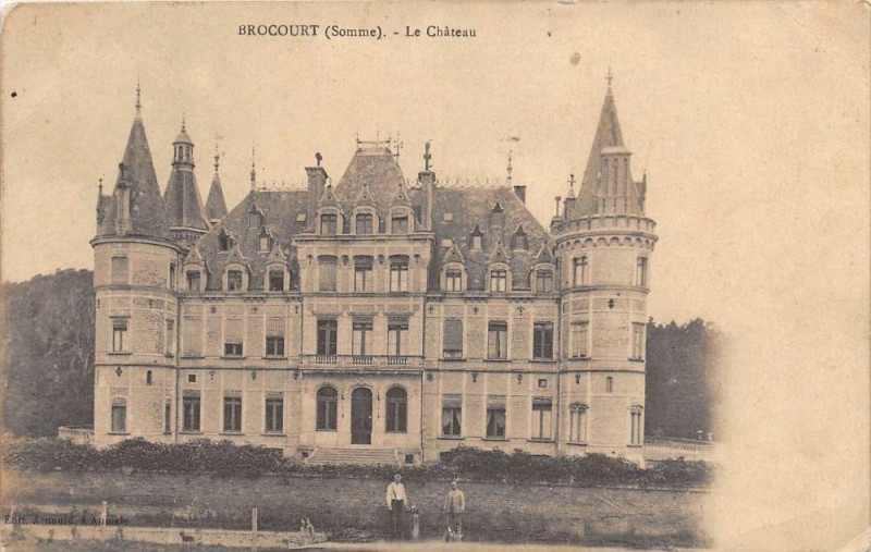 Carte postale ancienne Brocourt Le Chateau à Brocourt