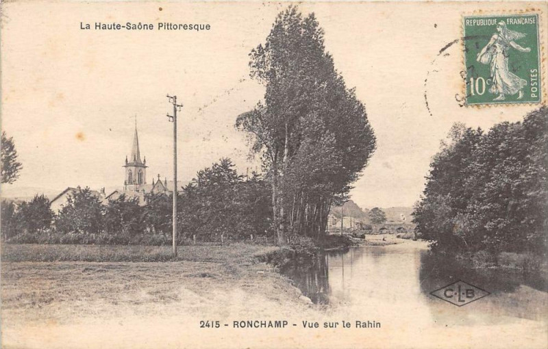 Carte postale ancienne Ronchamp Vue Sur Le Rahin à Ronchamp