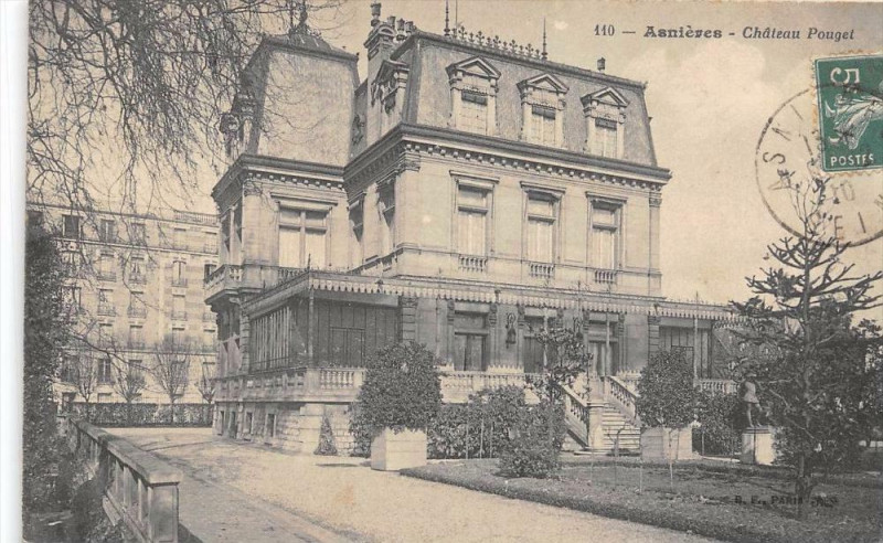 Carte postale ancienne Asnieres Chateau Pouget