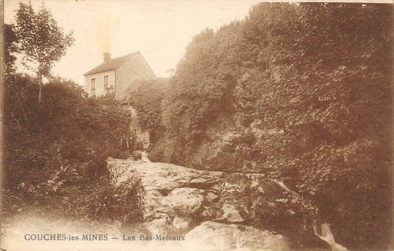 Carte postale ancienne Couches Les Mines Les Bas Meleaux à Couches