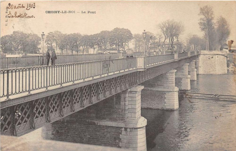 Carte postale ancienne Choisy Le Roi Le Pont (dos non divisé) à Choisy-le-Roi
