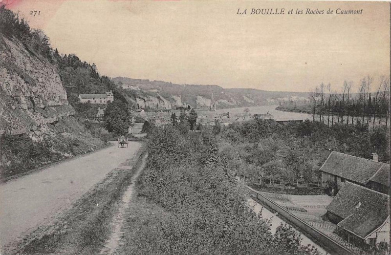 Carte postale ancienne La Bouille Roches Caumont à La Bouille
