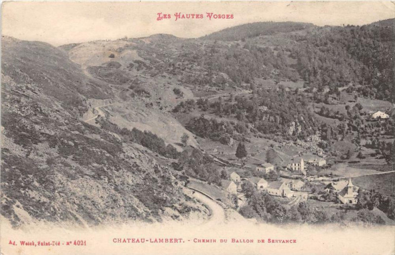 Carte postale ancienne Chateau Lambert Chemin Du Ballon De Servance
