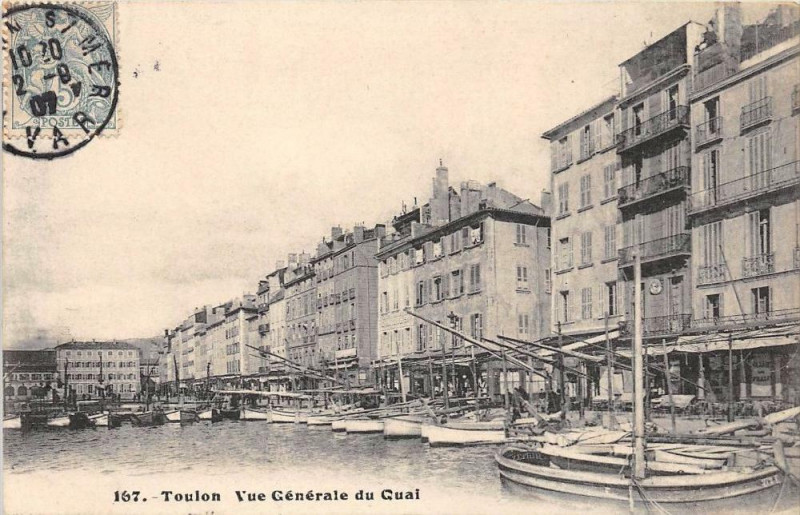 Carte postale ancienne Toulon Vue Generale Du Quai à Toulon