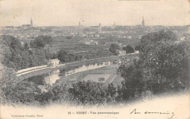 Carte postale ancienne Niort Vue Panoramique à Niort