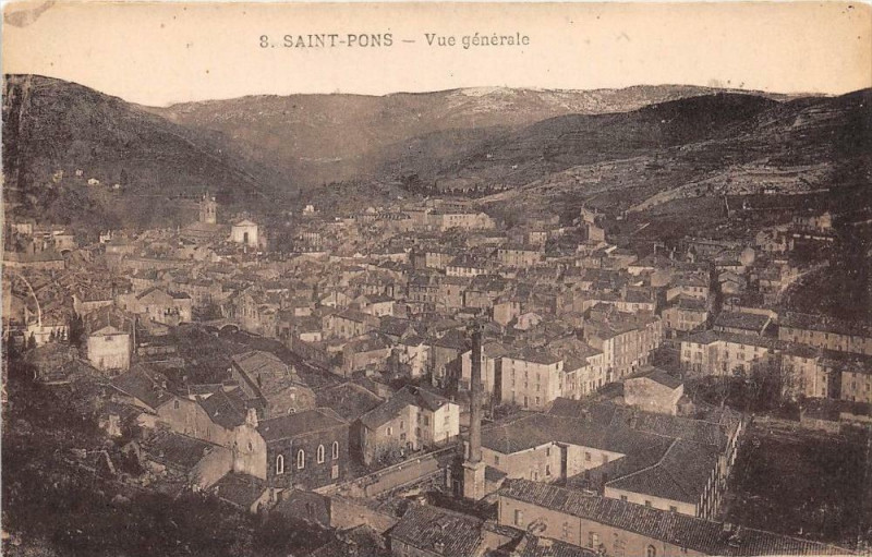 Carte postale ancienne Saint Pons Vue Generale