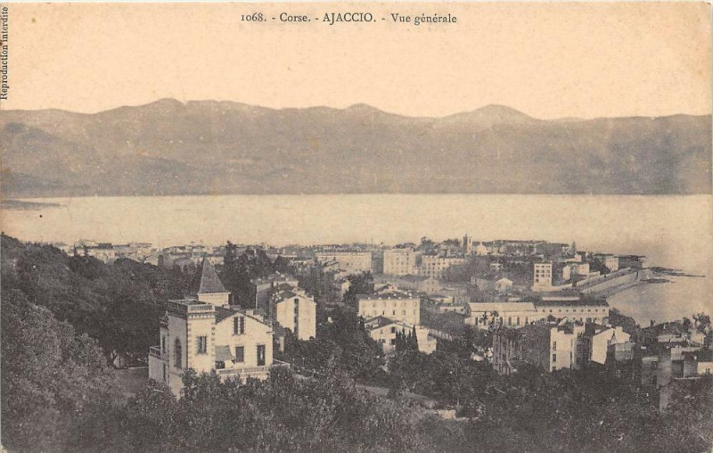 Carte postale ancienne 20 Ajaccio Vue Generale à Ajaccio