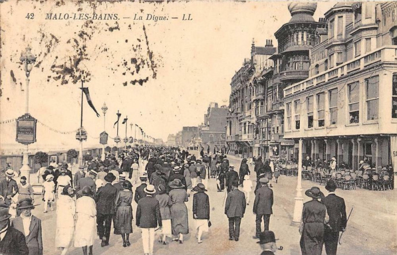 Carte postale ancienne Malo Les Bains La Digue