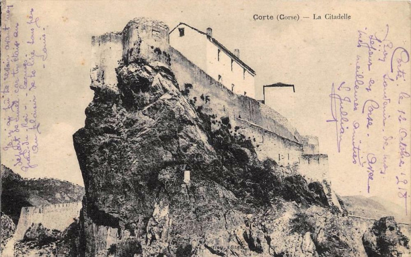 Carte postale ancienne 20 Corte La Citadelle à Corte