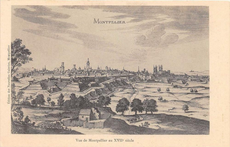 Carte postale ancienne Montpellier Vue De Montpellier  (dos non divisé) à Montpellier