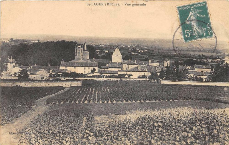 Carte postale ancienne Saint Lager Vue Generale à Saint-Lager