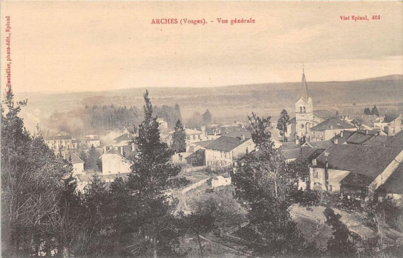 Carte postale ancienne Arches Vue Generale à Arches