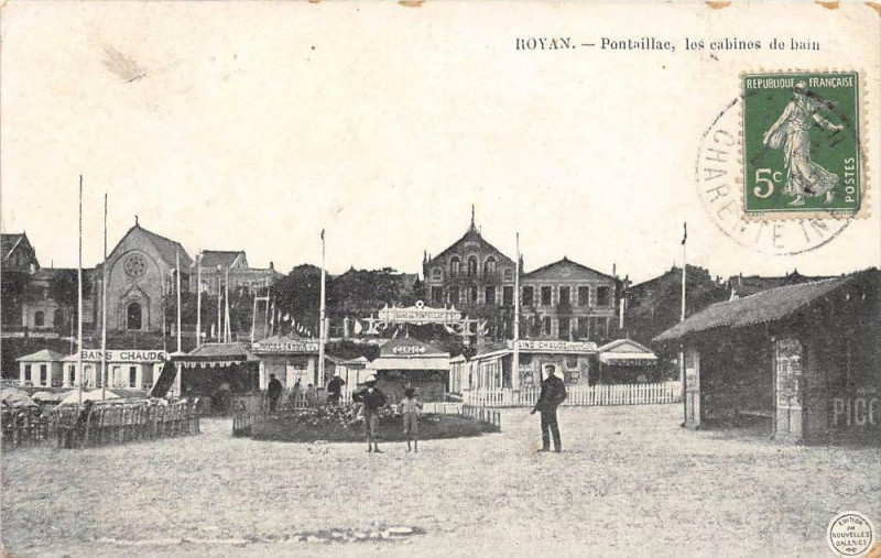 Carte postale ancienne Royan Pontaillac Les Cabines De Bain à Royan