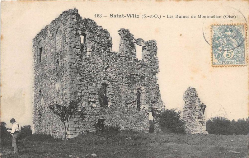 Carte postale ancienne 95 Saint Witz Les Ruines De Montmelian