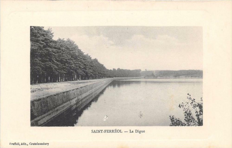 Carte postale ancienne Saint Ferreol La Digue