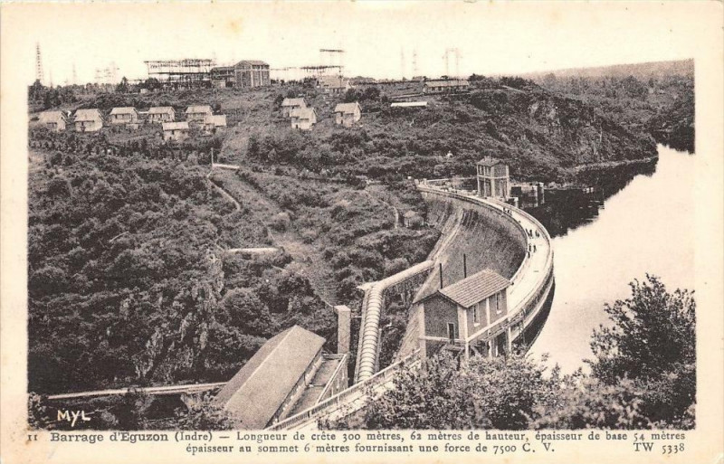 Carte postale ancienne Barrage D´EGUZON