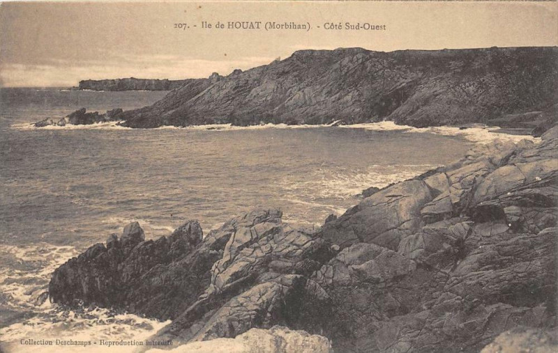 Carte postale ancienne Ile De Houat Cote Sud Ouest