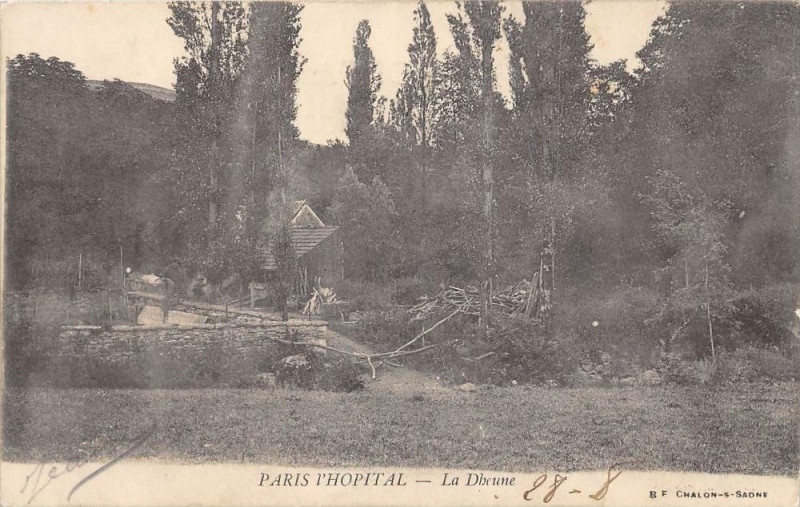 Carte postale ancienne Paris L'Hopital La Dheume (dos non divisé)