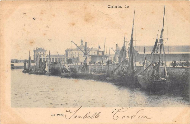 Carte postale ancienne Calais Le Port  (dos non divisé) à Calais