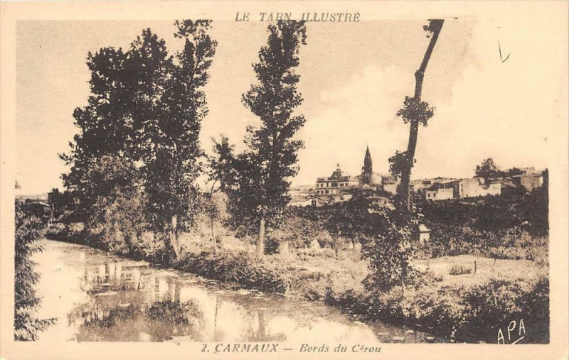 Carte postale ancienne Carmaux Bords Du Cerou à Carmaux