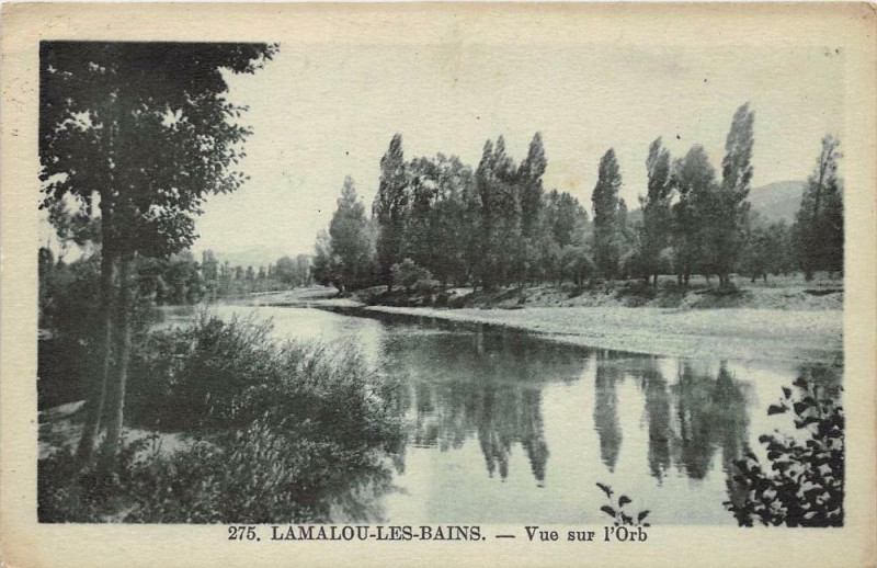 Carte postale ancienne Lamalou Les Bains Vue Sur L'Orb à Lamalou-les-Bains