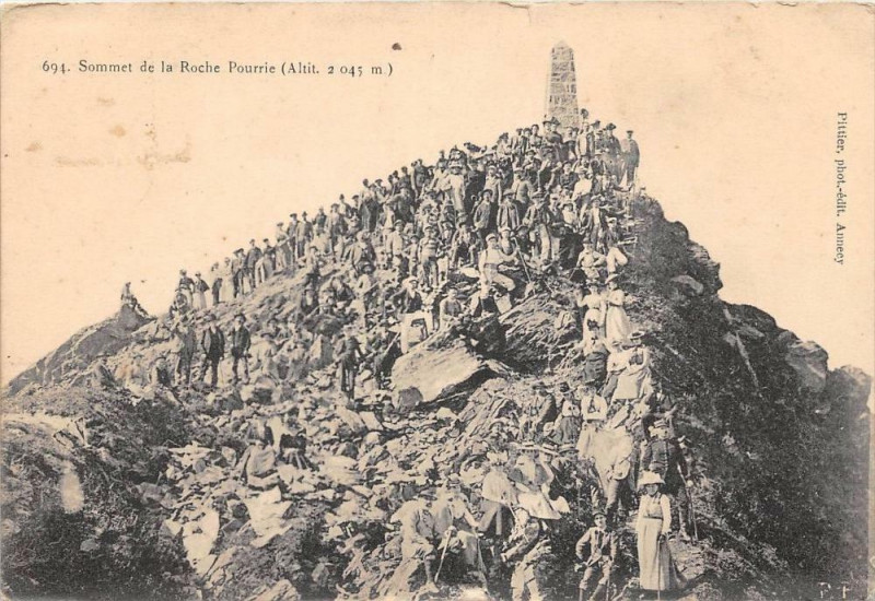 Carte postale ancienne Sommet De La Roche Pourrie