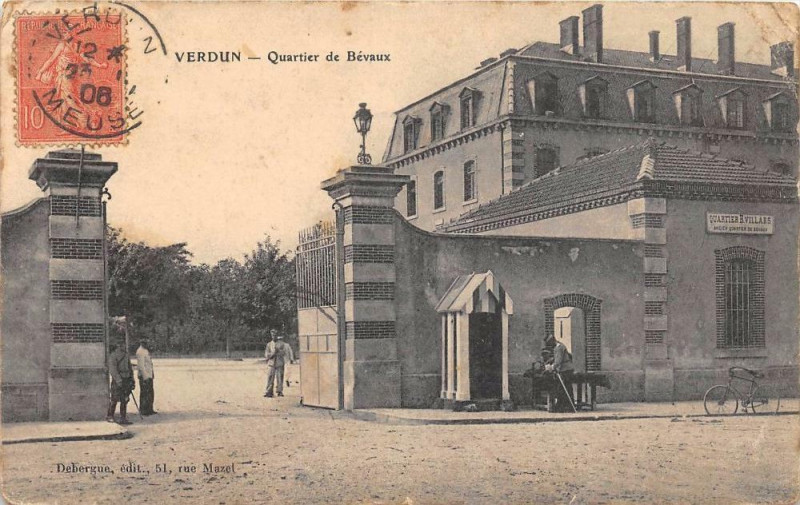 Carte postale ancienne Verdun Quartier De Bevaux à Verdun
