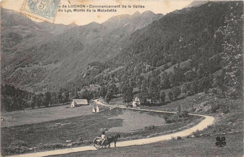 Carte postale ancienne Env.luchon Commencement De La Vallee Du Lys Monts Maladetta