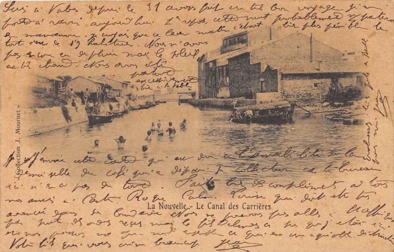 Carte postale ancienne La Nouvelle Le Canal Des Carrieres  (dos non divisé)