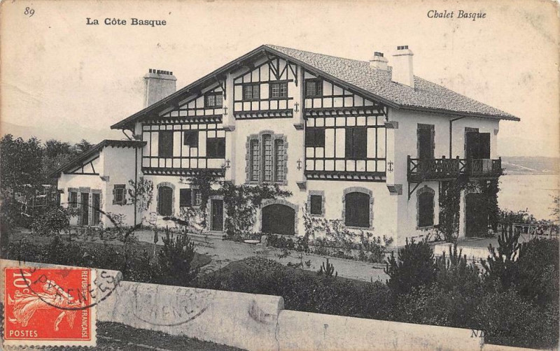 Carte postale ancienne La Cote Basque Chalet Basque