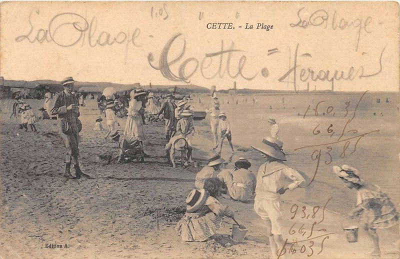 Carte postale ancienne Cette La Plage