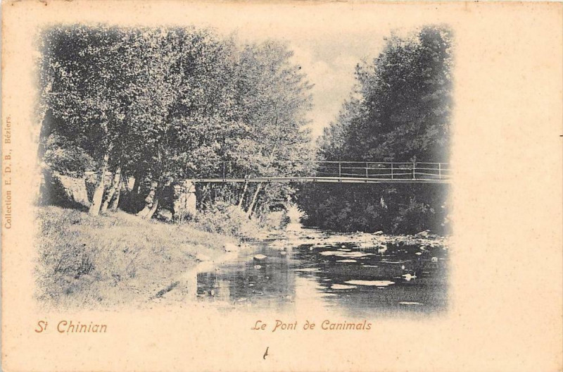 Carte postale ancienne Saint Chinian Le Pont De Canimals (dos non divisé) à Saint-Chinian