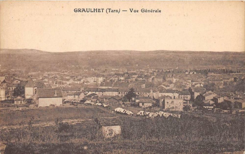 Carte postale ancienne Graulhet Vue Generale à Graulhet