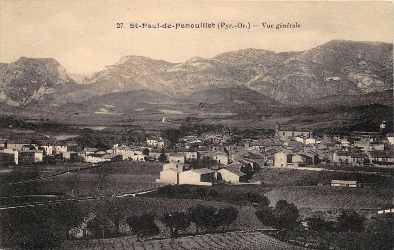 Carte postale ancienne Saint Paul De Fenouillet Vue Generale