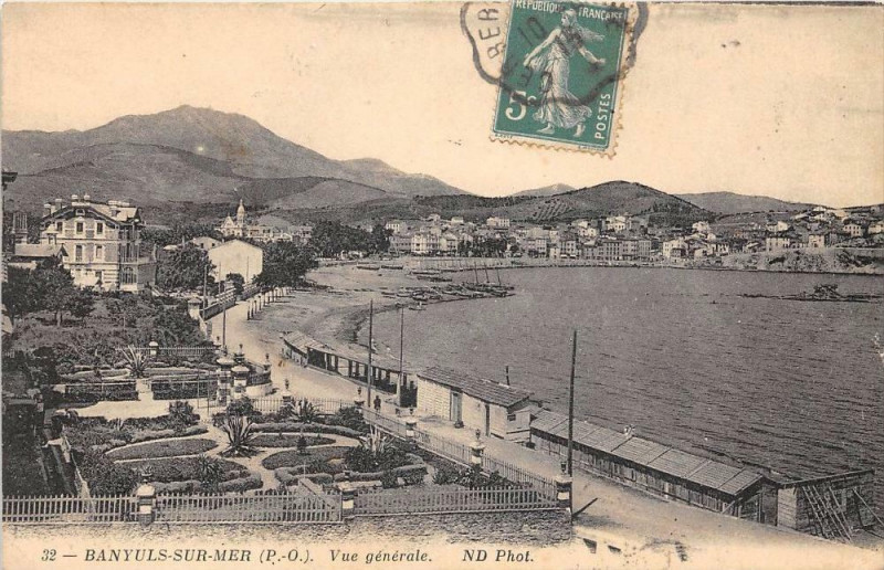 Carte postale ancienne Banyuls Sur Mer Vue Generale à Banyuls-sur-Mer