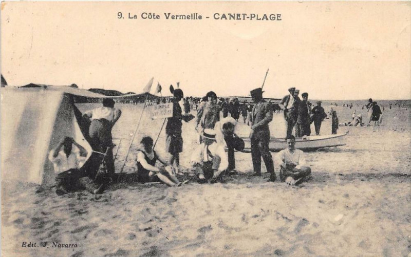 Carte postale ancienne Canet Plage Cote Vermeille