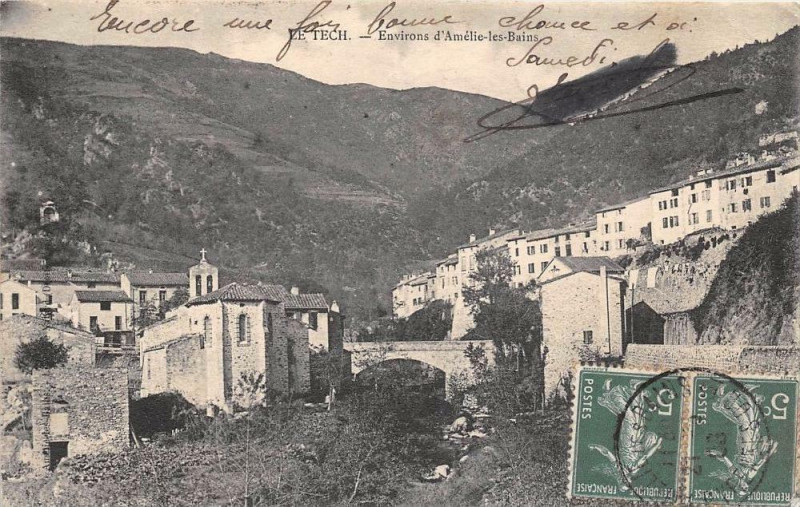 Carte postale ancienne Le Tech Environs D'Amelie Les Bains au Tech