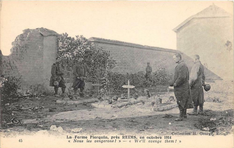 Carte postale ancienne Reims La Ferme De Pierquin En Octobre à Reims