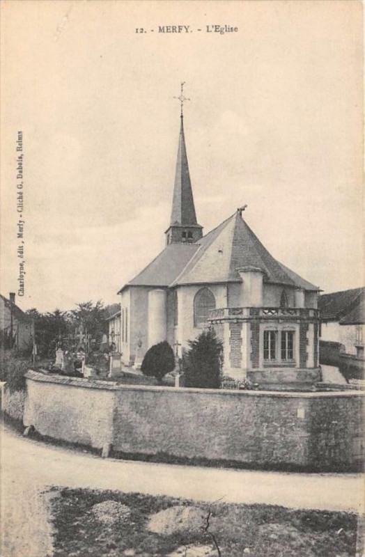Carte postale ancienne Merfy Eglise à Merfy
