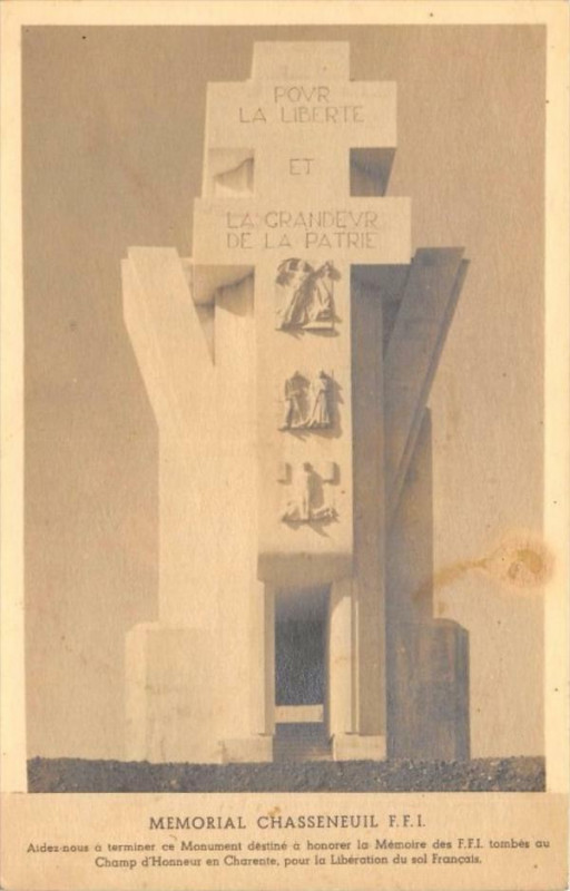 Carte postale ancienne Memorial Chasseneuil