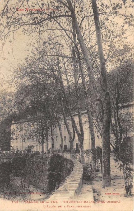 Carte postale ancienne Thues Les Bains L'Allee De L'Etablissement