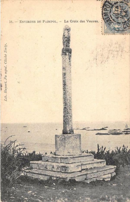 Carte postale ancienne Environs De Paimpol La Croix Des Veuves à Paimpol
