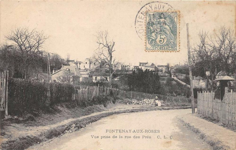 Carte postale ancienne Fontenay Aux Roses Vue Prise De La Rue Des Pres à Fontenay-aux-Roses