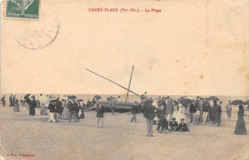 Carte postale ancienne Canet Plage La Plage